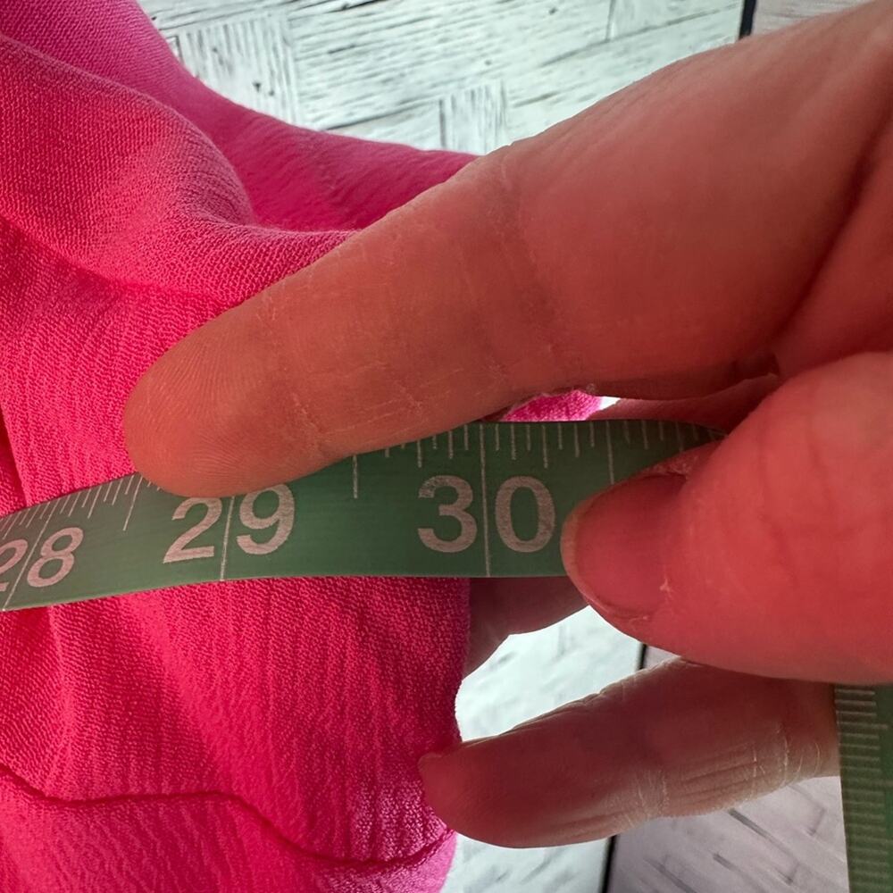 Torrid v-neck Hi Low Waist Tunic dress pocket spring hot pink coquette plus size - Picture 12 of 15